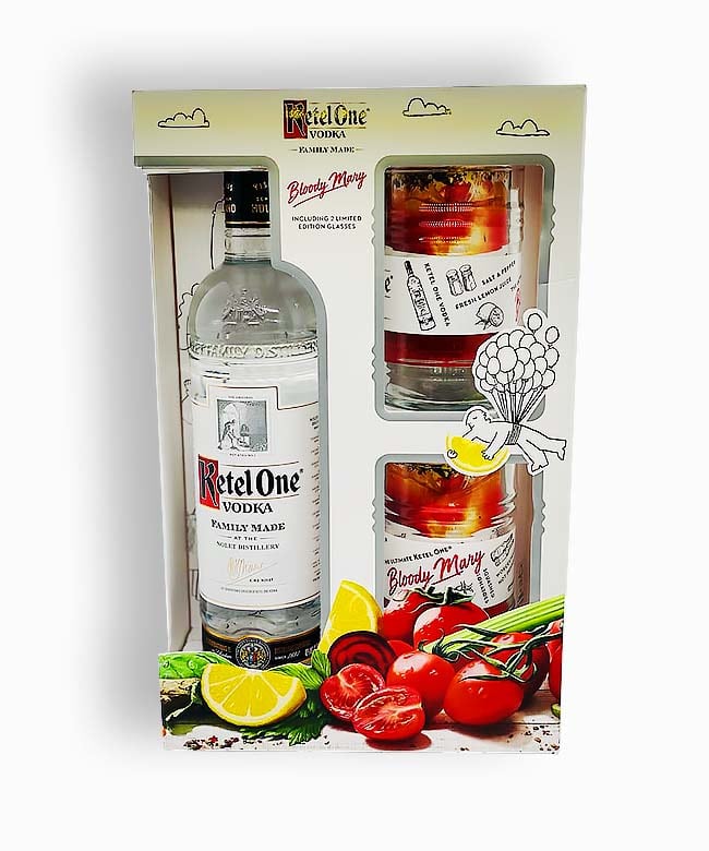 Ketel One Vodka Gift Set with Two Glasses Buy Online Big